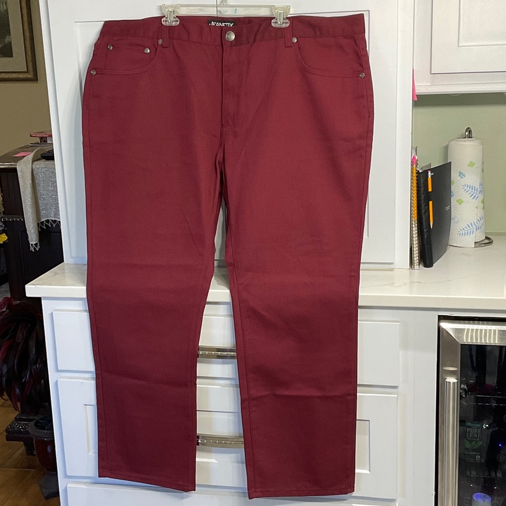 Jeanetix Burgundy Relaxed Fit Jeans
